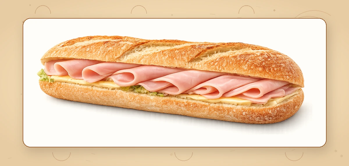 Sandwich classique en baguette